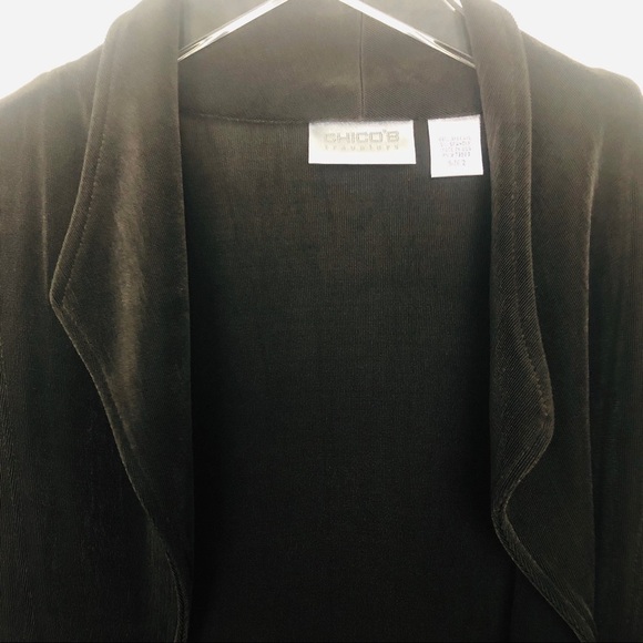 Chicos‎ women’s open front black cardigan size 2 - Picture 3 of 5